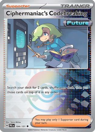 Ciphermaniac's Codebreaking (104/131) (Poke Ball Pattern) [Scarlet & Violet: Prismatic Evolutions] - Pokémon - Card Brawlers | Quebec | Canada |
