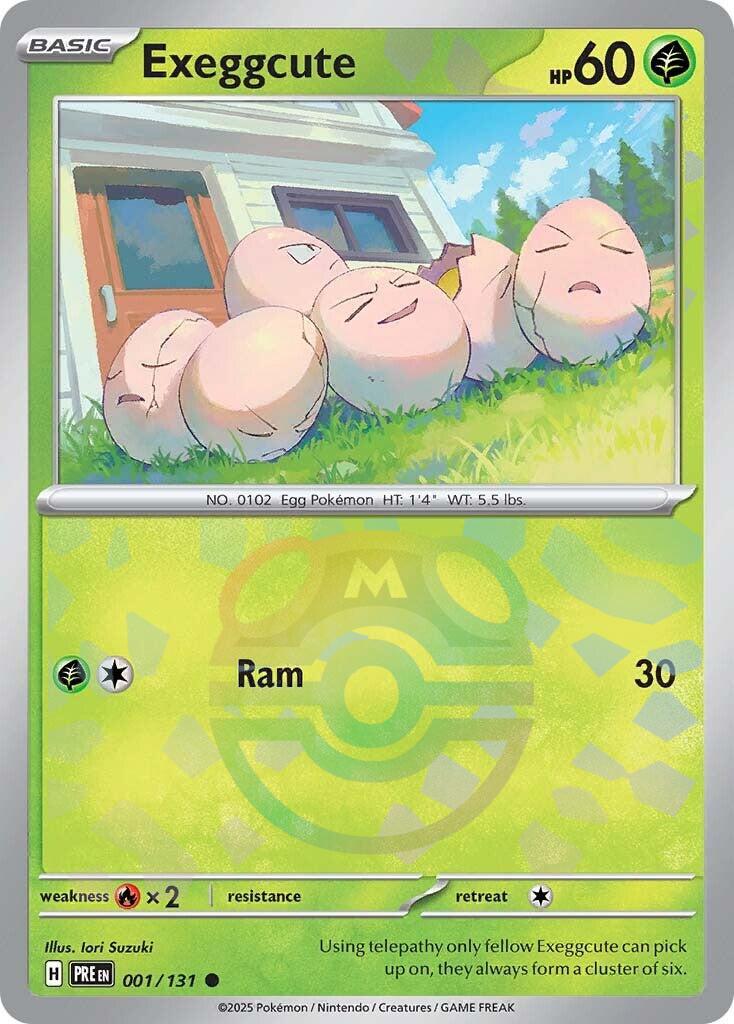 Exeggcute (001/131) (Master Ball Pattern) [Scarlet & Violet: Prismatic Evolutions] - Pokémon - Card Brawlers | Quebec | Canada |