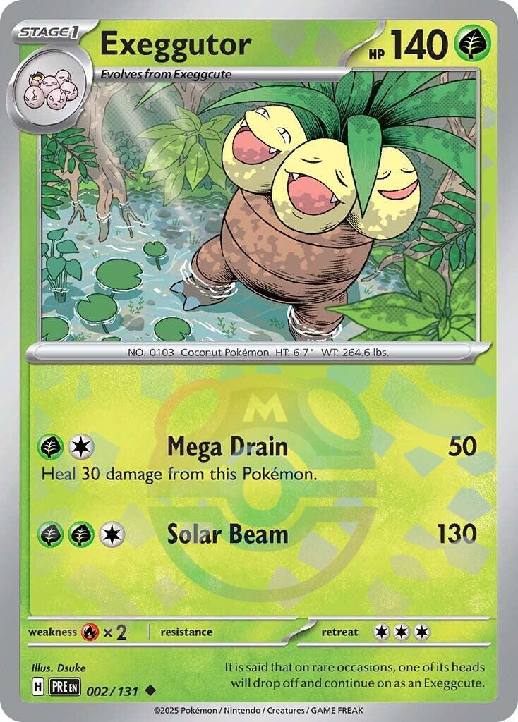 Exeggutor (002/131) (Master Ball Pattern) [Scarlet & Violet: Prismatic Evolutions] - Pokémon - Card Brawlers | Quebec | Canada |