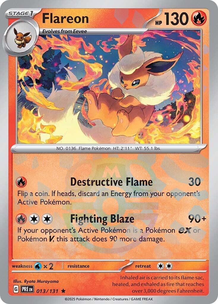 Flareon (013/131) (Master Ball Pattern) [Scarlet & Violet: Prismatic Evolutions] - Pokémon - Card Brawlers | Quebec | Canada |