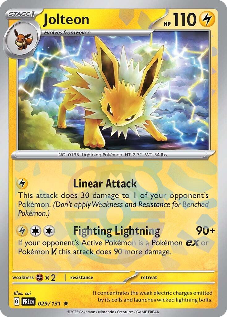 Jolteon (029/131) (Master Ball Pattern) [Scarlet & Violet: Prismatic Evolutions] - Pokémon - Card Brawlers | Quebec | Canada |