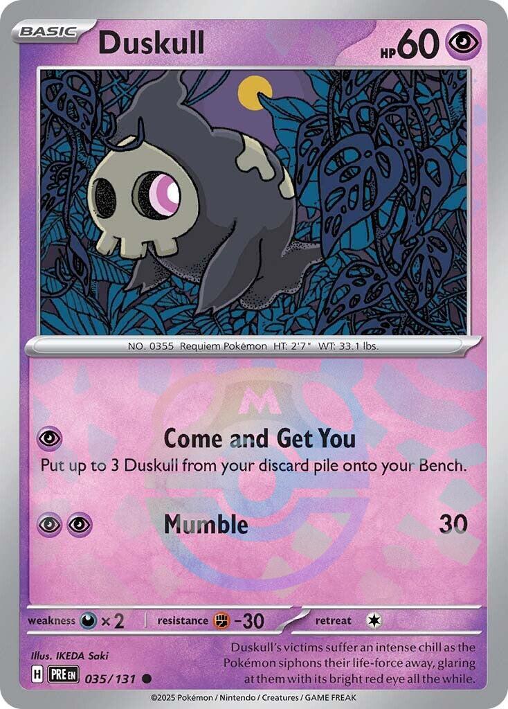 Duskull (035/131) (Master Ball Pattern) [Scarlet & Violet: Prismatic Evolutions] - Pokémon - Card Brawlers | Quebec | Canada |