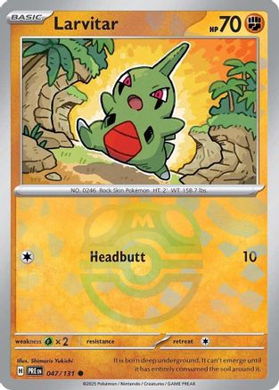 Larvitar (047/131) (Master Ball Pattern) [Scarlet & Violet: Prismatic Evolutions] - Pokémon - Card Brawlers | Quebec | Canada |