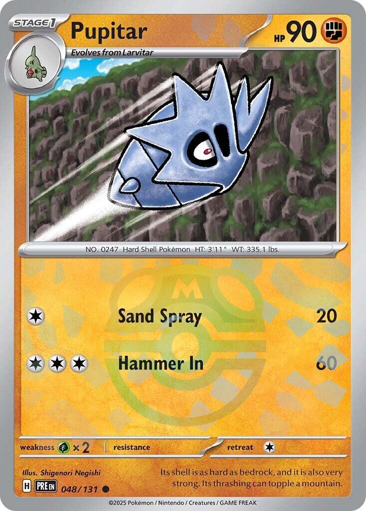 Pupitar (048/131) (Master Ball Pattern) [Scarlet & Violet: Prismatic Evolutions] - Pokémon - Card Brawlers | Quebec | Canada |
