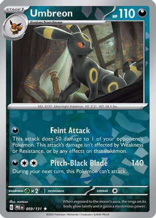 Umbreon (059/131) (Master Ball Pattern) [Scarlet & Violet: Prismatic Evolutions] - Pokémon - Card Brawlers | Quebec | Canada |