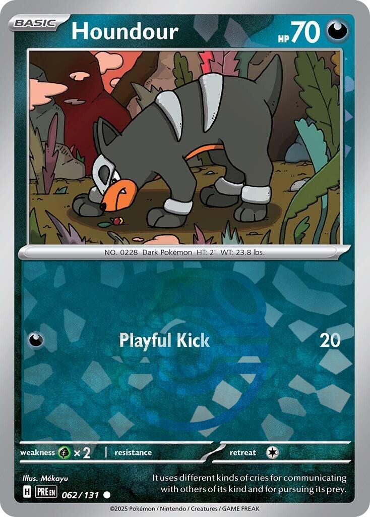 Houndour (062/131) (Master Ball Pattern) [Scarlet & Violet: Prismatic Evolutions] - Pokémon - Card Brawlers | Quebec | Canada |