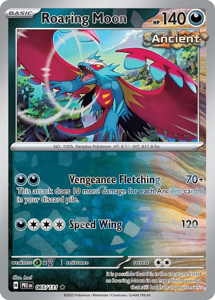 Roaring Moon (065/131) (Master Ball Pattern) [Scarlet & Violet: Prismatic Evolutions] - Pokémon - Card Brawlers | Quebec | Canada |