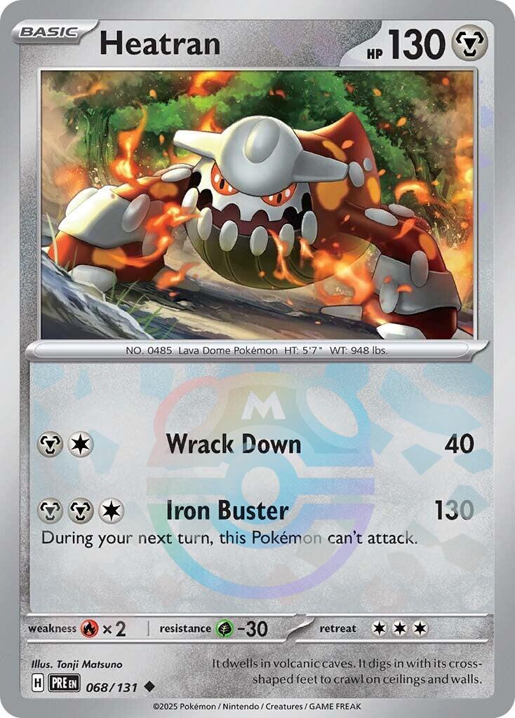 Heatran (068/131) (Master Ball Pattern) [Scarlet & Violet: Prismatic Evolutions] - Pokémon - Card Brawlers | Quebec | Canada |