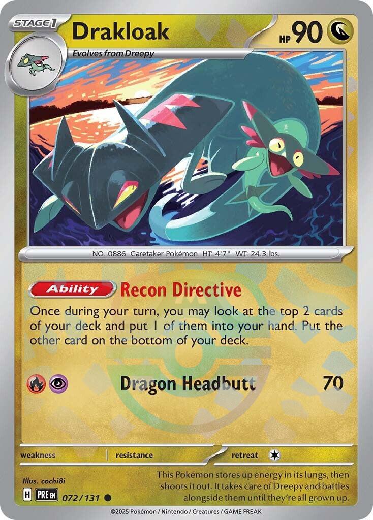 Drakloak (072/131) (Master Ball Pattern) [Scarlet & Violet: Prismatic Evolutions] - Pokémon - Card Brawlers | Quebec | Canada |