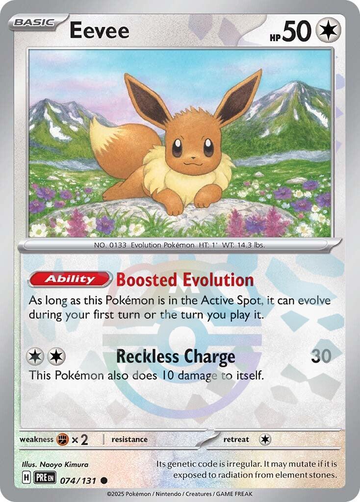 Eevee (074/131) (Master Ball Pattern) [Scarlet & Violet: Prismatic Evolutions] - Pokémon - Card Brawlers | Quebec | Canada |