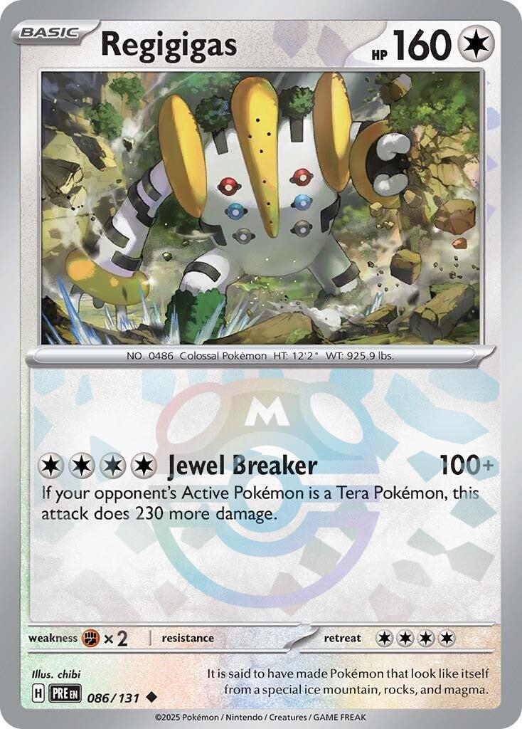 Regigigas (086/131) (Master Ball Pattern) [Scarlet & Violet: Prismatic Evolutions] - Pokémon - Card Brawlers | Quebec | Canada |