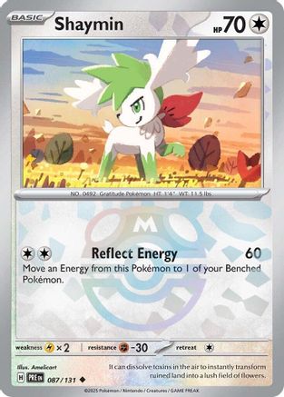 Shaymin (087/131) (Master Ball Pattern) [Scarlet & Violet: Prismatic Evolutions] - Pokémon - Card Brawlers | Quebec | Canada |