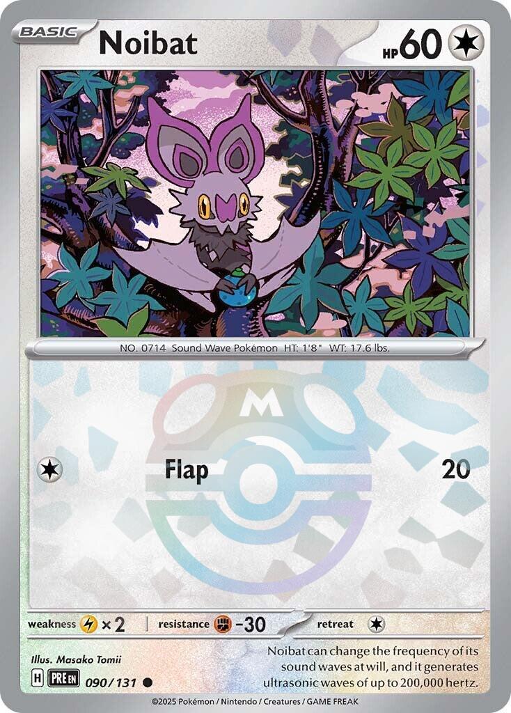 Noibat (090/131) (Master Ball Pattern) [Scarlet & Violet: Prismatic Evolutions] - Pokémon - Card Brawlers | Quebec | Canada |