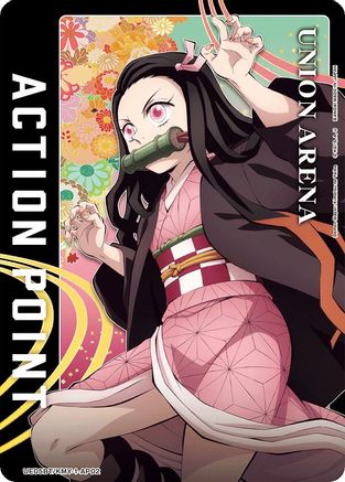 Action Point Card (AP02) (Nezuko Kamado) (UE05BT/KMY-1-AP02) - UE05BT Demon Slayer Kimetsu no Yaiba Foil