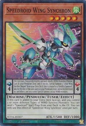 Speedroid Wing Synchron [SUDA-EN007] Super Rare - Yu-Gi-Oh! - Card Brawlers | Quebec | Canada |