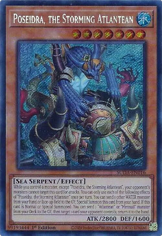 Poseidra, the Storming Atlantean [SUDA-EN016] Secret Rare - Yu-Gi-Oh! - Card Brawlers | Quebec | Canada |