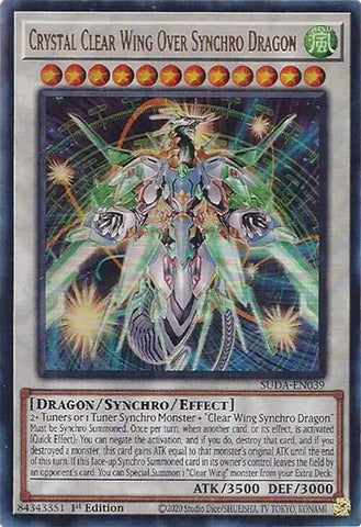 Crystal Clear Wing Over Synchro Dragon [SUDA-EN039] Ultra Rare - Yu-Gi-Oh! - Card Brawlers | Quebec | Canada |