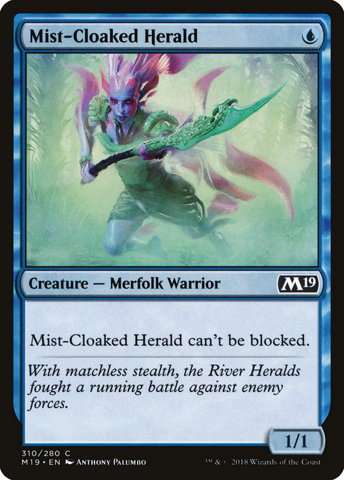 Mist-Cloaked Herald [Core Set 2019] - Magic: The Gathering - Card Brawlers | Quebec | Canada |