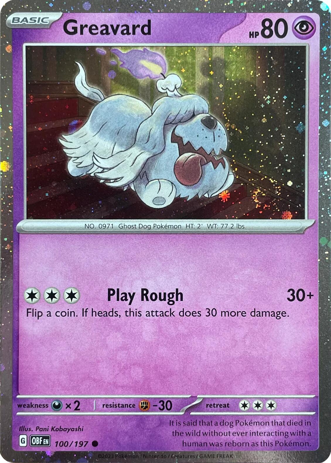 Greavard (100/197) (Cosmos Holo) (Deck Exclusive) [Scarlet & Violet: Obsidian Flames] - Pokémon - Card Brawlers | Quebec | Canada |
