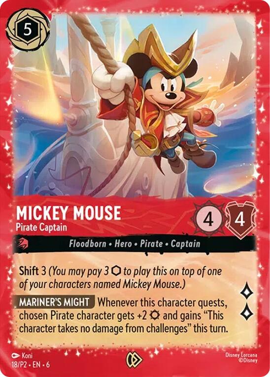 Mickey Mouse - Pirate Captain (18) [Promo Cards] - Disney - Card Brawlers | Quebec | Canada |