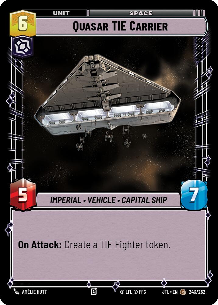 Quasar TIE Carrier (243/262) (243/257) [Jump to Lightspeed] - Fantasy Flight Games - Card Brawlers | Quebec | Canada |
