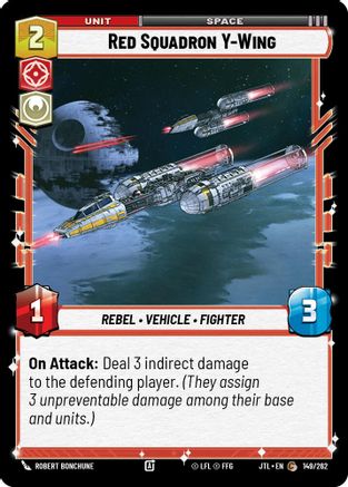 Red Squadron Y-Wing (149/262) (149/257) [Jump to Lightspeed] - Fantasy Flight Games - Card Brawlers | Quebec | Canada |