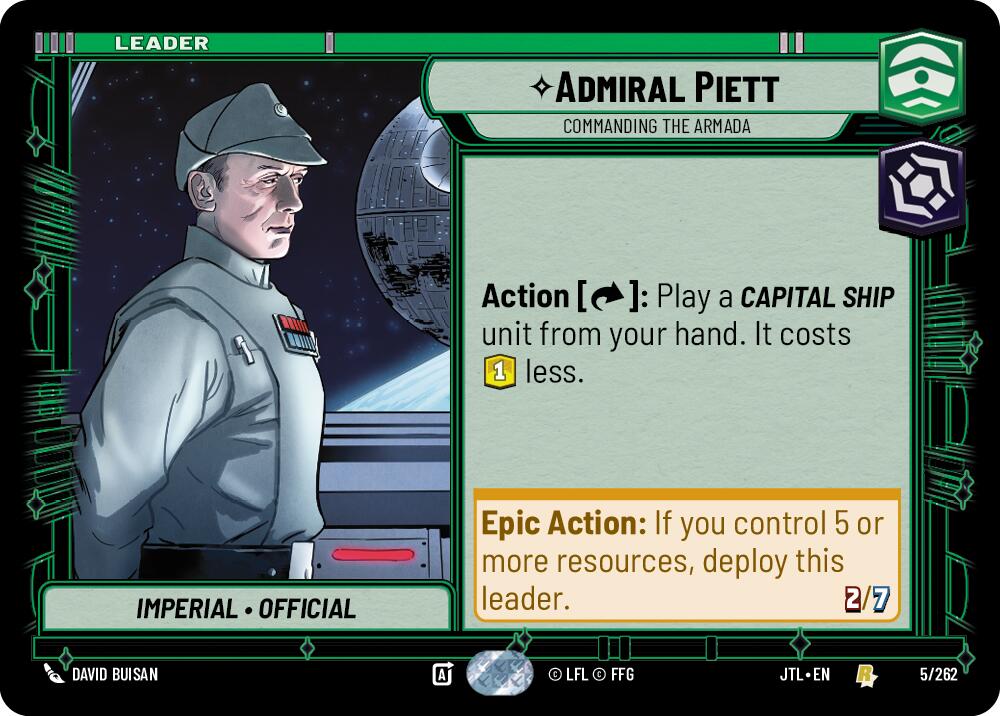 Admiral Piett - Commanding the Armada (005/262) (005/257) [Jump to Lightspeed] - Fantasy Flight Games - Card Brawlers | Quebec | Canada |