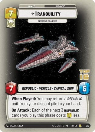 Tranquility - Inspiring Flagship (2/2) (Top 16) (2/2) [Store Showdown Promos] - Fantasy Flight Games - Card Brawlers | Quebec | Canada |