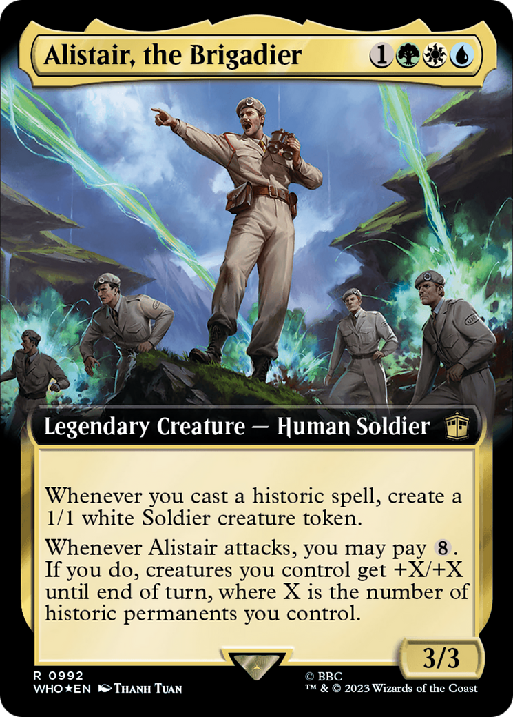 Alistair, the Brigadier (Extended Art) (Surge Foil) [Doctor Who] - Magic: The Gathering - Card Brawlers | Quebec | Canada |