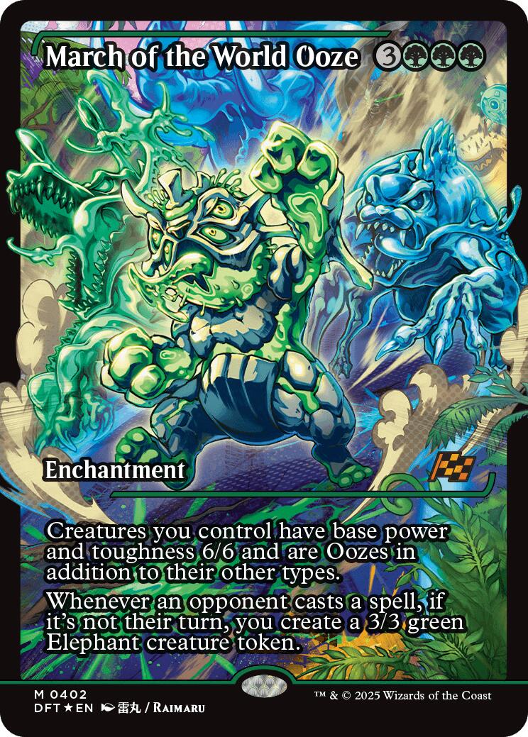 March of the World Ooze (Showcase) (Japanese) [Aetherdrift] - Magic: The Gathering - Card Brawlers | Quebec | Canada |