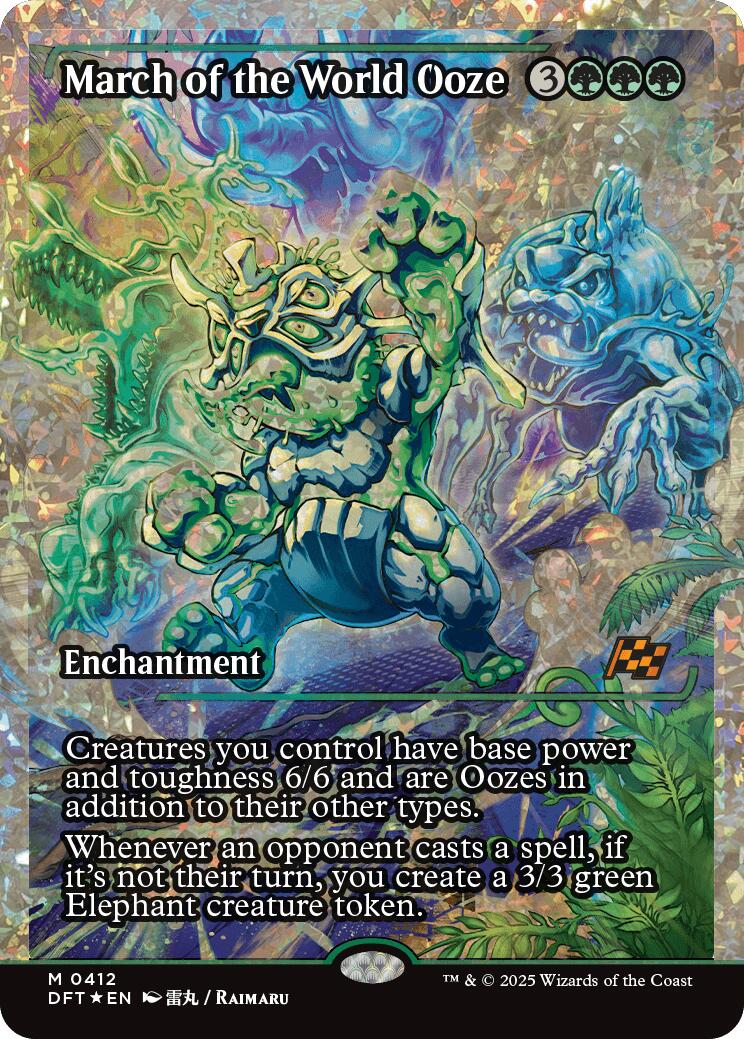 March of the World Ooze (Showcase Fracture Foil) (Japanese) [Aetherdrift] - Magic: The Gathering - Card Brawlers | Quebec | Canada |