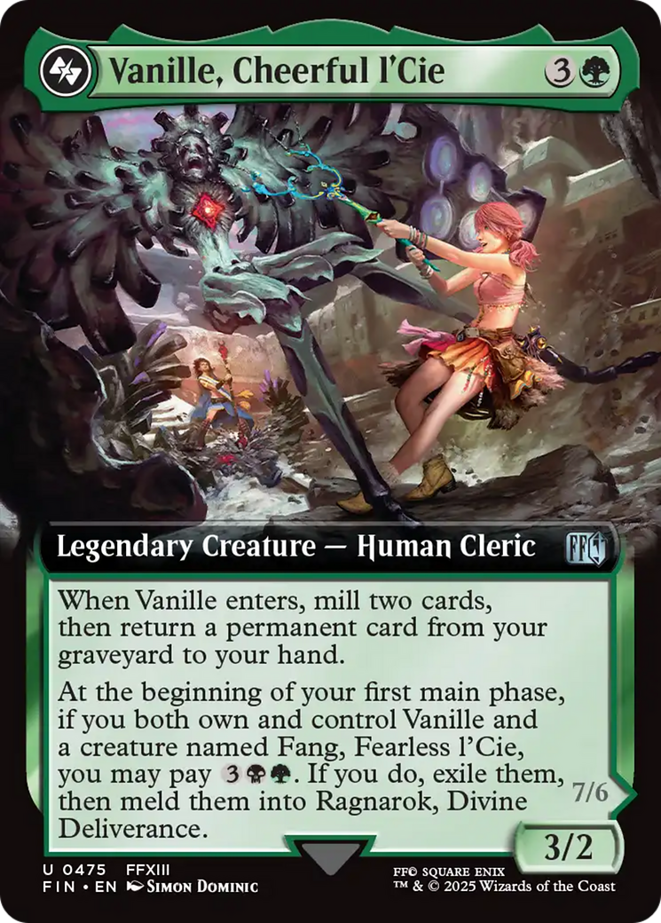 Vanille, Cheerful l'Cie // Ragnarok, Divine Deliverance (Extended Art) [FINAL FANTASY] - Magic: The Gathering - Card Brawlers | Quebec | Canada |