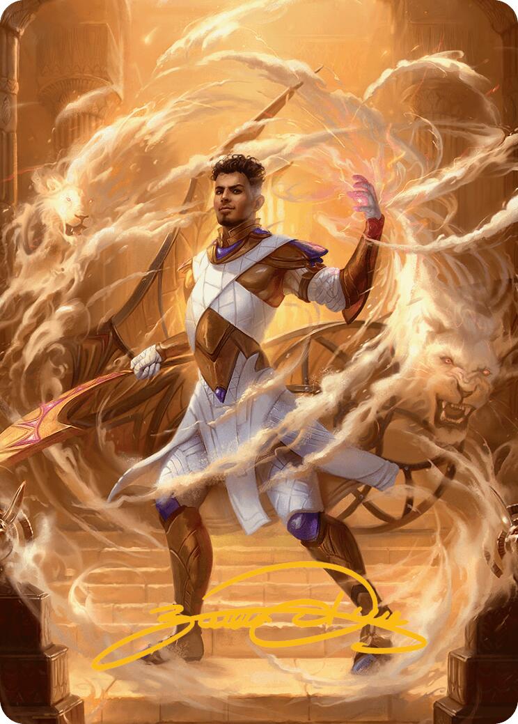 Basri, Tomorrow's Champion Art Card (Gold-Stamped Signature) [Aetherdrift Art Series] - Magic: The Gathering - Card Brawlers | Quebec | Canada |