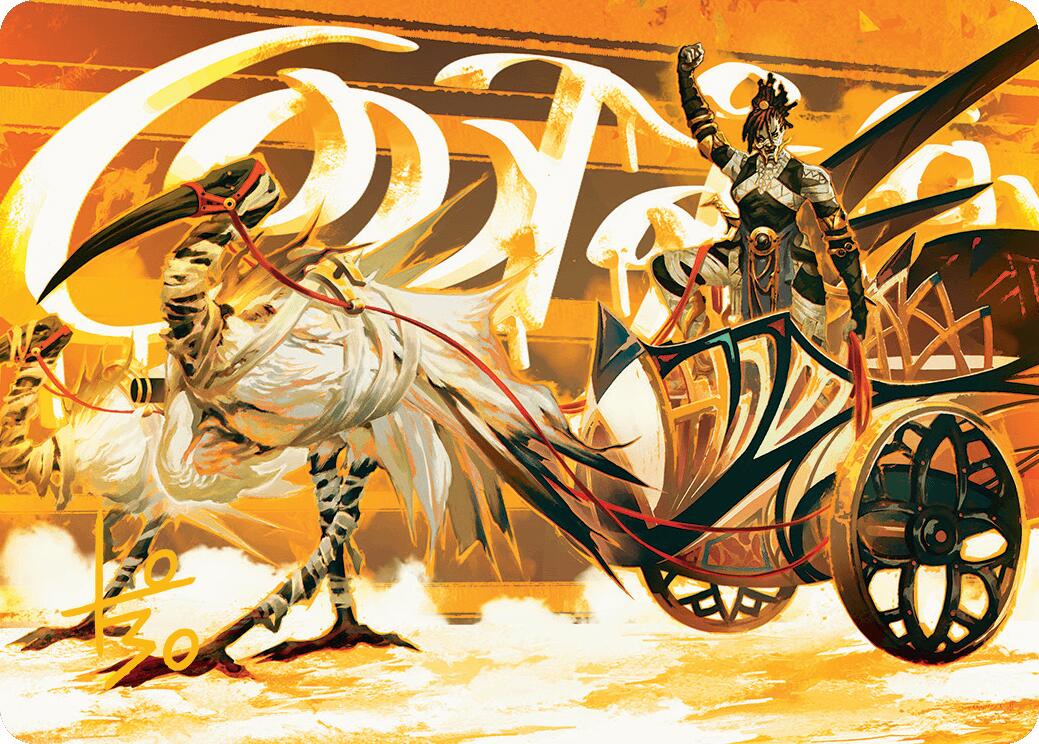 Skyseer's Chariot Art Card (Gold-Stamped Signature) [Aetherdrift Art Series] - Magic: The Gathering - Card Brawlers | Quebec | Canada |