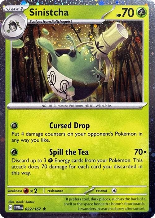 Sinistcha (022/167) (Cosmos Holo) [Scarlet & Violet: Twilight Masquerade] - Pokémon - Card Brawlers | Quebec | Canada |