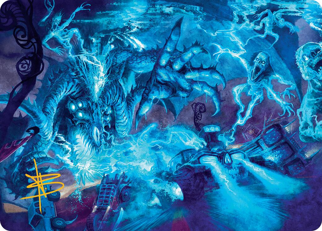 The Speed Demon Art Card (Gold-Stamped Signature) [Aetherdrift Art Series] - Magic: The Gathering - Card Brawlers | Quebec | Canada |