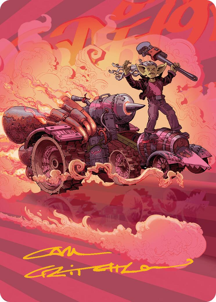 Burner Rocket Art Card (Gold-Stamped Signature) [Aetherdrift Art Series] - Magic: The Gathering - Card Brawlers | Quebec | Canada |