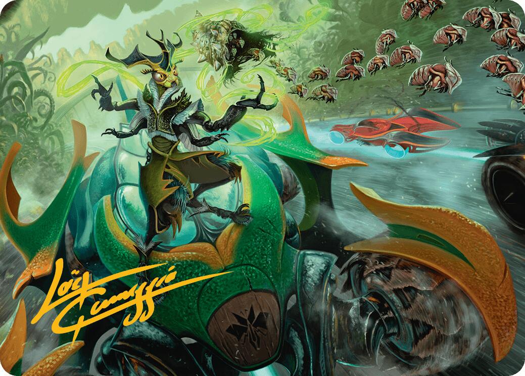 Aatchik, Emerald Radian Art Card (15/54) (Gold-Stamped Signature) [Aetherdrift Art Series] - Magic: The Gathering - Card Brawlers | Quebec | Canada |