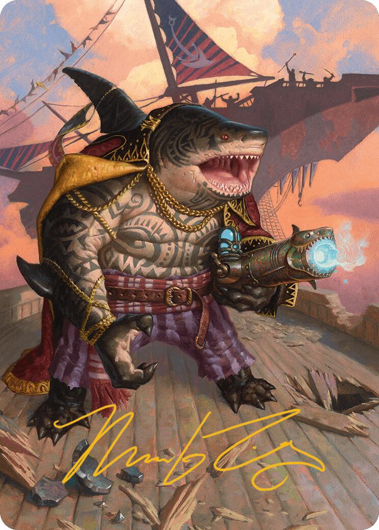 Captain Howler, Sea Scourge Art Card (4/54) (Gold-Stamped Signature) [Aetherdrift Art Series] - Magic: The Gathering - Card Brawlers | Quebec | Canada |