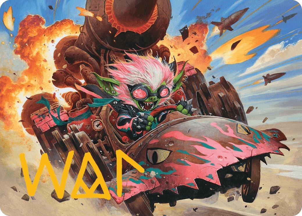 Redshift, Rocketeer Chief Art Card (Gold-Stamped Signature) [Aetherdrift Art Series] - Magic: The Gathering - Card Brawlers | Quebec | Canada |