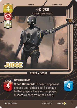 K-2SO - Cassian's Counterpart (2) (2) [Judge Promos] - Fantasy Flight Games - Card Brawlers | Quebec | Canada |