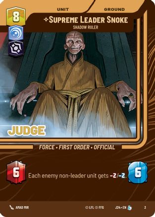 Supreme Leader Snoke - Shadow Ruler (3) (3) [Judge Promos] - Fantasy Flight Games - Card Brawlers | Quebec | Canada |