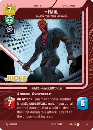 Maul - Shadow Collective Visionary (4) (4) [Judge Promos] - Fantasy Flight Games - Card Brawlers | Quebec | Canada |