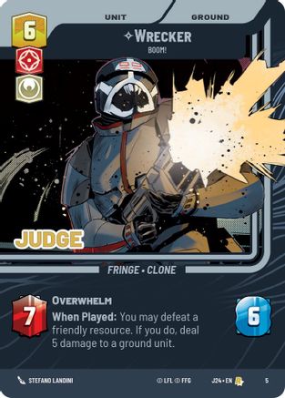 Wrecker - Boom! (5) (5) [Judge Promos] - Fantasy Flight Games - Card Brawlers | Quebec | Canada |