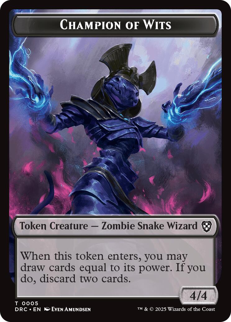Champion of Wits // Zombie (0003) Double-Sided Token [Aetherdrift Commander Tokens] - Magic: The Gathering - Card Brawlers | Quebec | Canada |