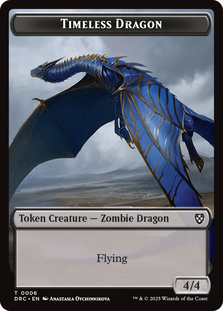 Timeless Dragon // Zombie (0007) Double-Sided Token [Aetherdrift Commander Tokens] - Magic: The Gathering - Card Brawlers | Quebec | Canada |