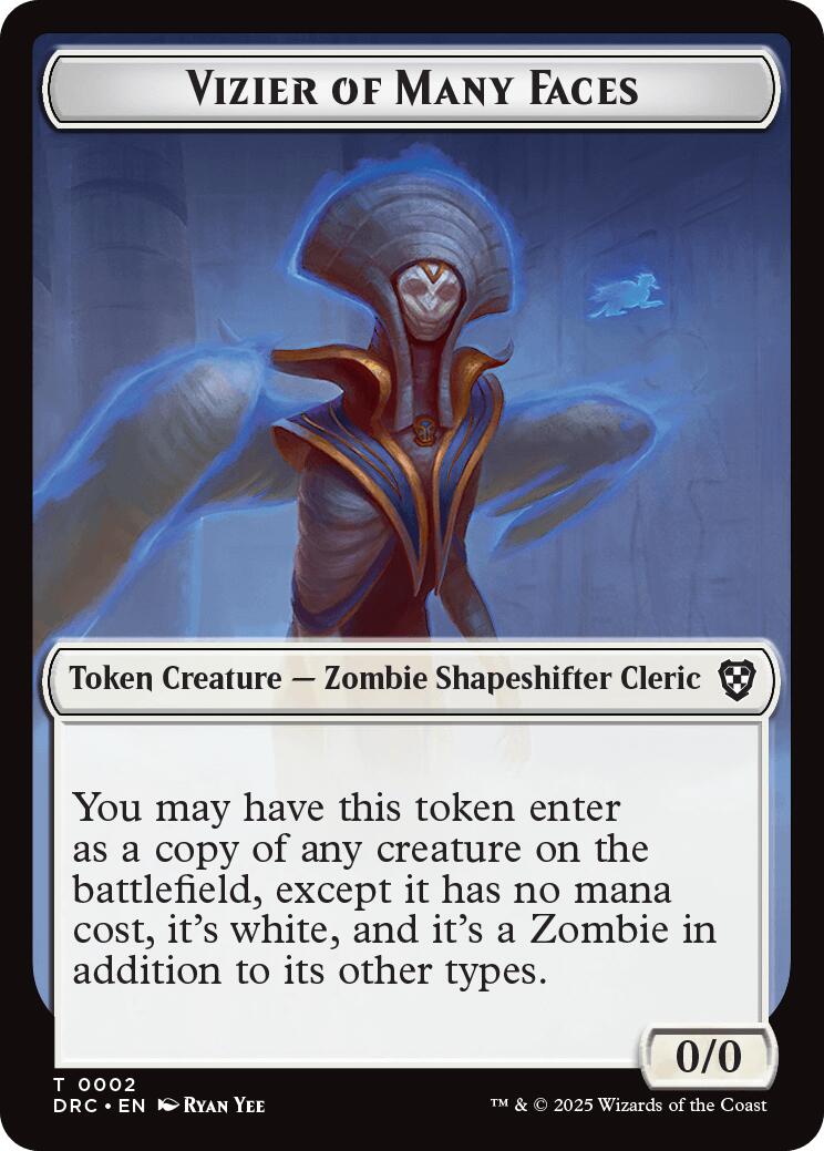 Vizier of Many Faces // Zombie (0003) Double-Sided Token [Aetherdrift Commander Tokens] - Magic: The Gathering - Card Brawlers | Quebec | Canada |