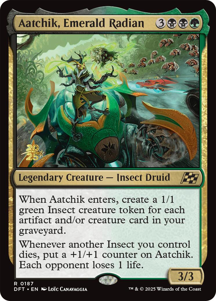 Aatchik, Emerald Radian [Aetherdrift Prerelease Promos] - Magic: The Gathering - Card Brawlers | Quebec | Canada |