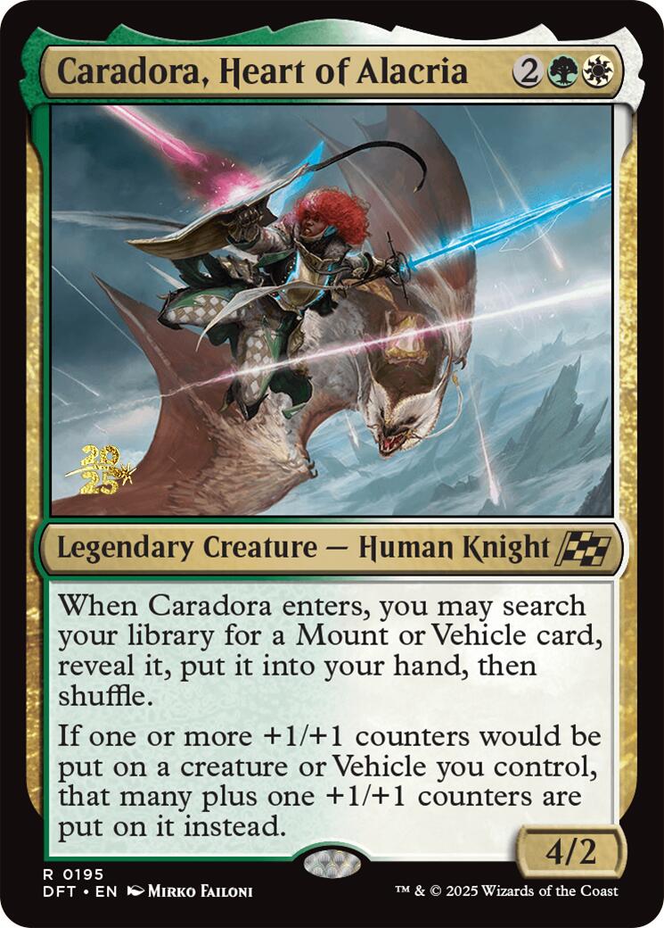 Caradora, Heart of Alacria [Aetherdrift Prerelease Promos] - Magic: The Gathering - Card Brawlers | Quebec | Canada |