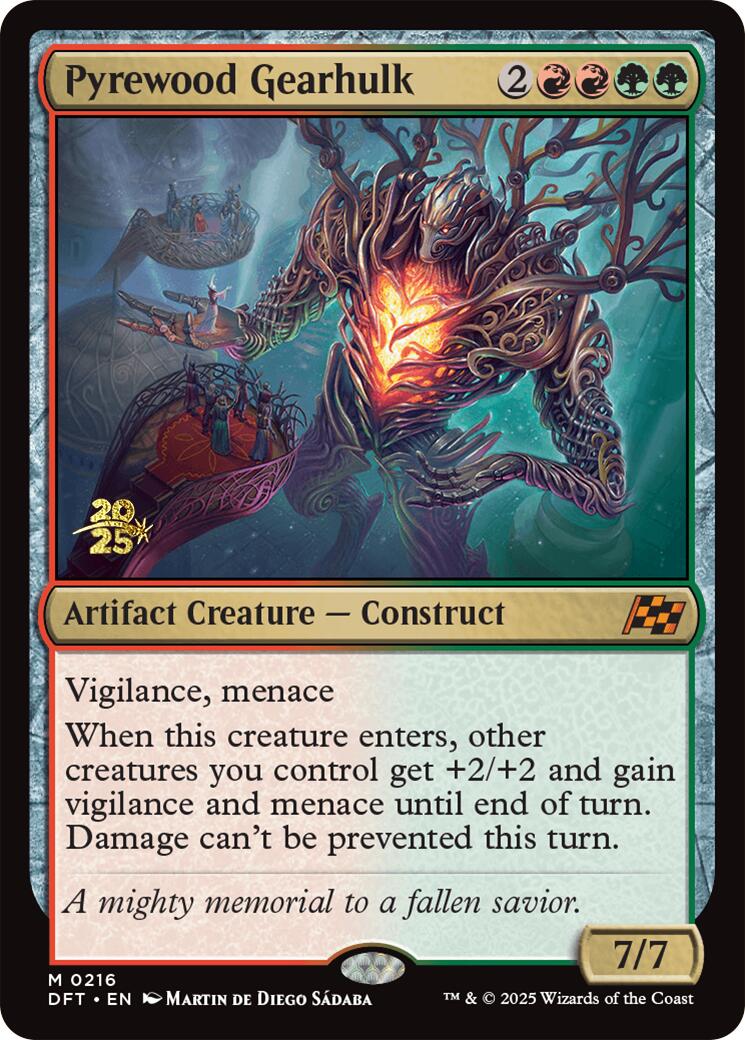 Pyrewood Gearhulk [Aetherdrift Prerelease Promos] - Magic: The Gathering - Card Brawlers | Quebec | Canada |